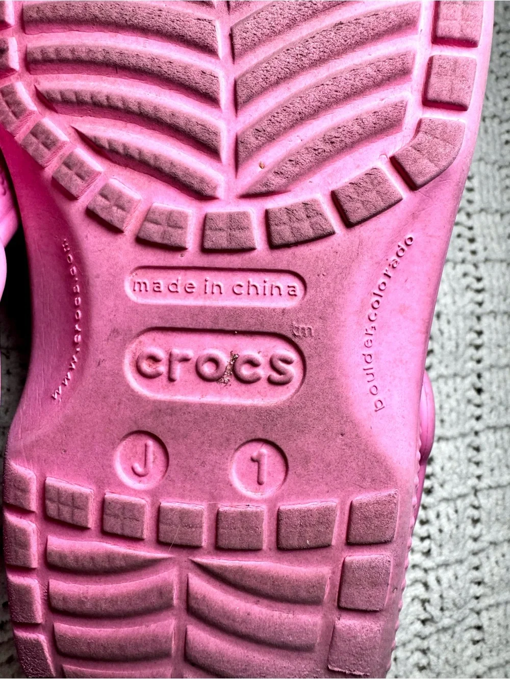 Kids Pink CROCS Slip-On Clog Shoes with Fun Charms #1810